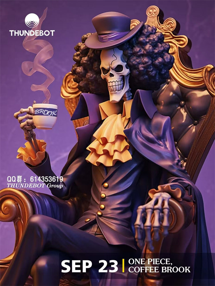 One Piece Thundebot Studio Brook Coffee Resin Statue