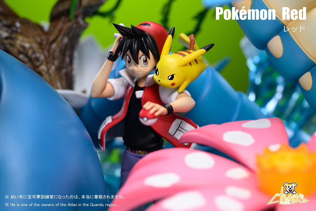 Pokemon Chaos Dog Studio Pokemon Red Ash Team Resin Statue