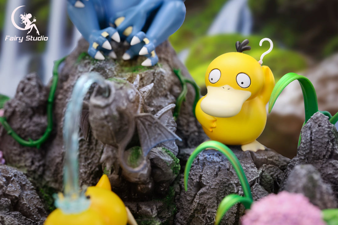 Pokemon Fairy Studio Psyduck Family Resin Statue