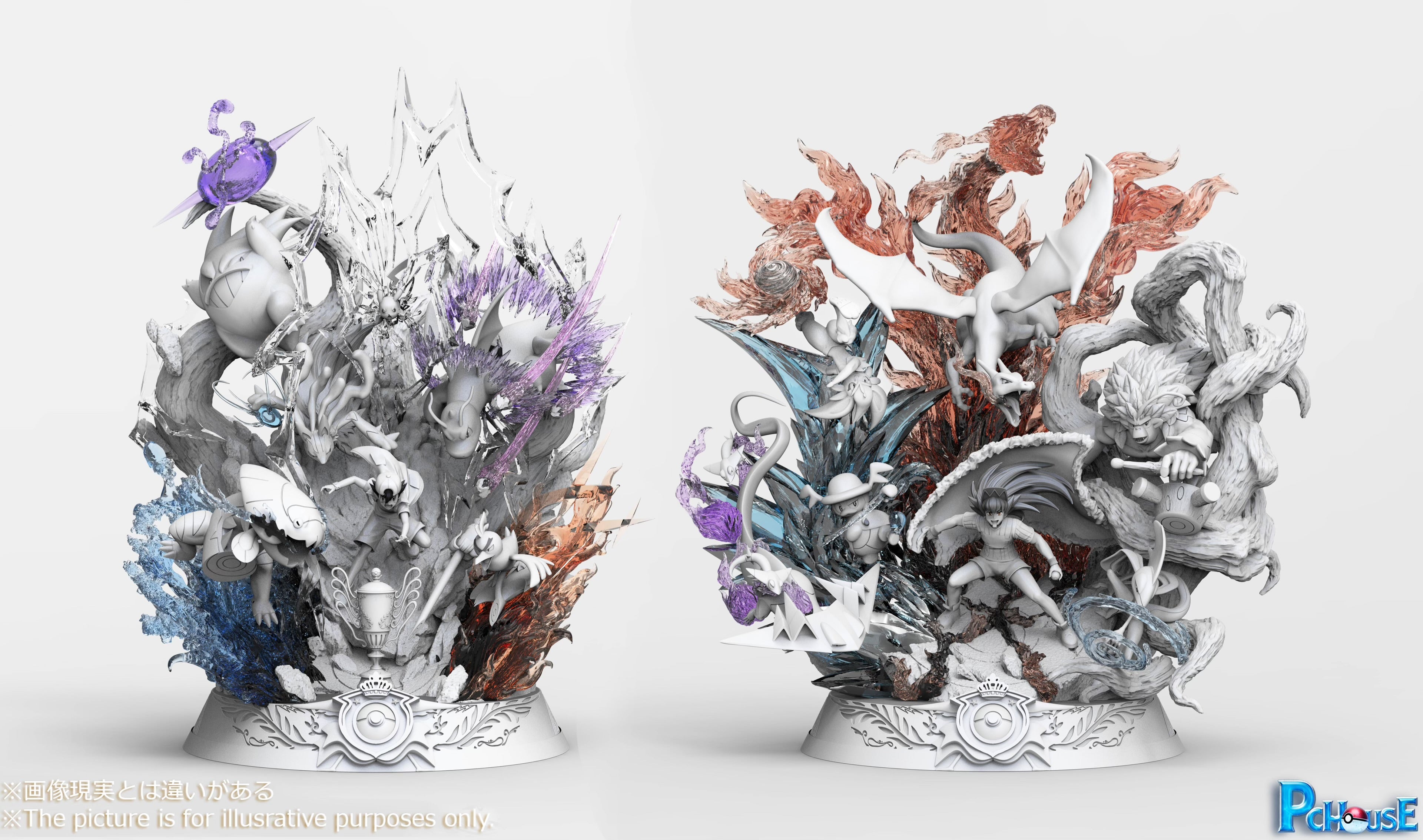 Pokemon PcHouse Studio Leon Group Resin Statue – ClubHouse Statues