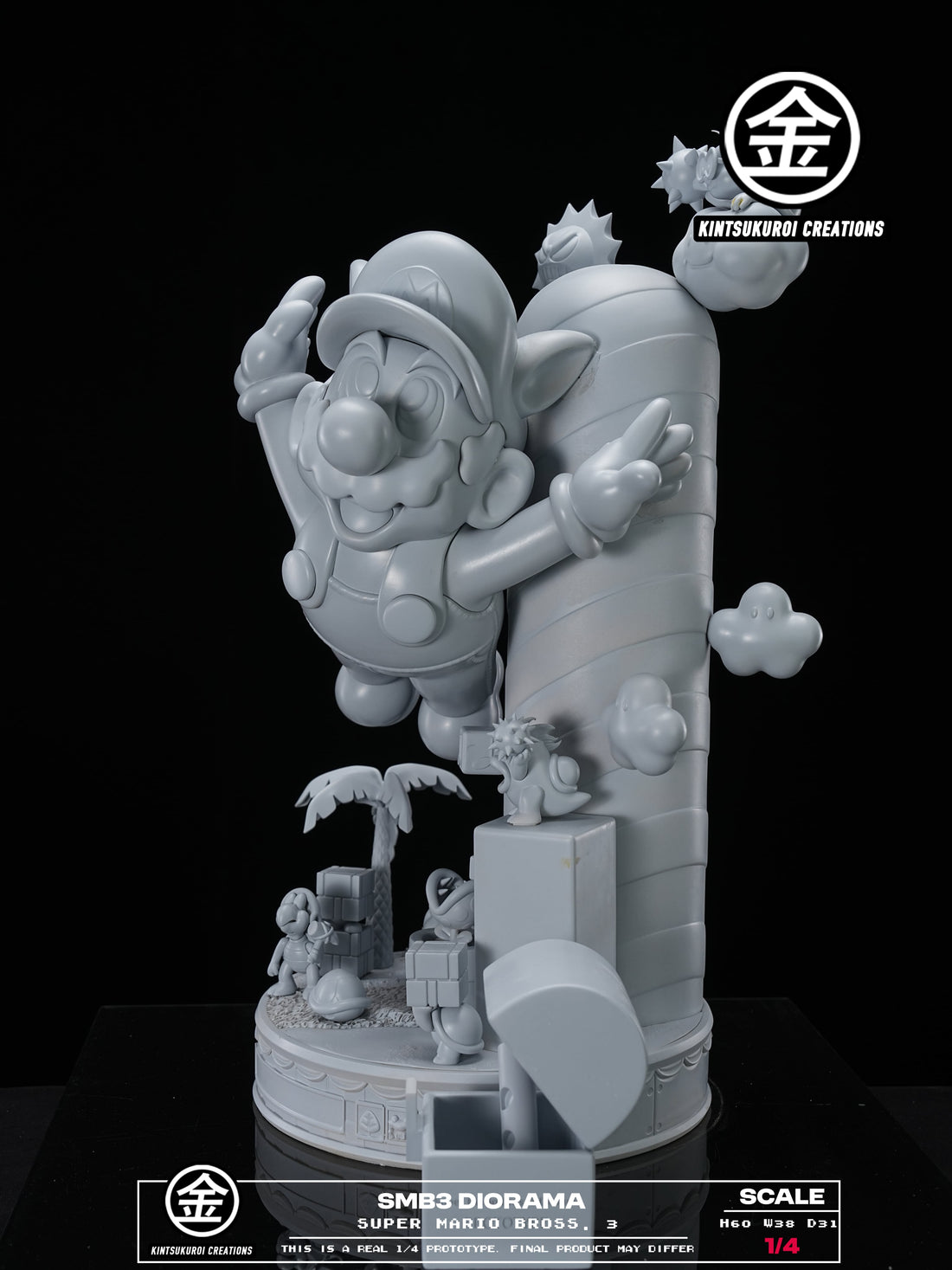 Super Mario Bros Kintsukuroi Creations Super Mario Bros 3 SMB3 Dirorama Resin Statue