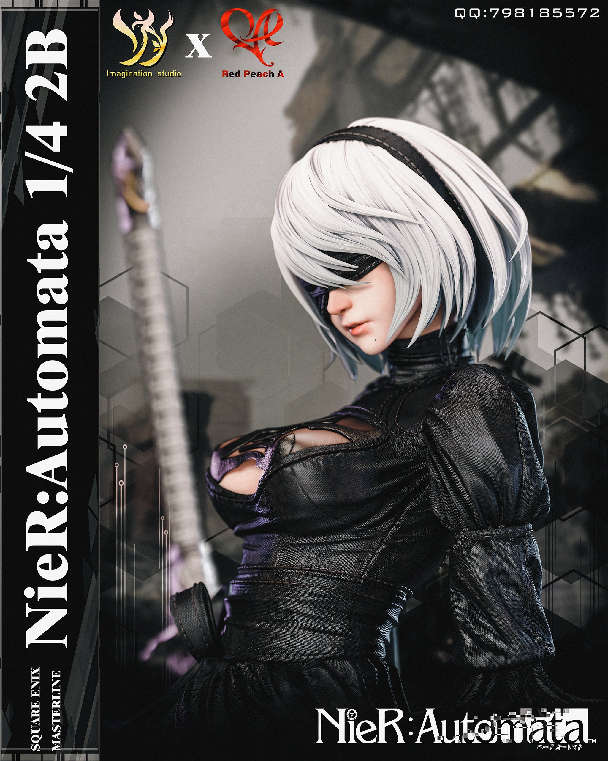 NieR Automata Imagination Studio 2B – ClubHouse Statues