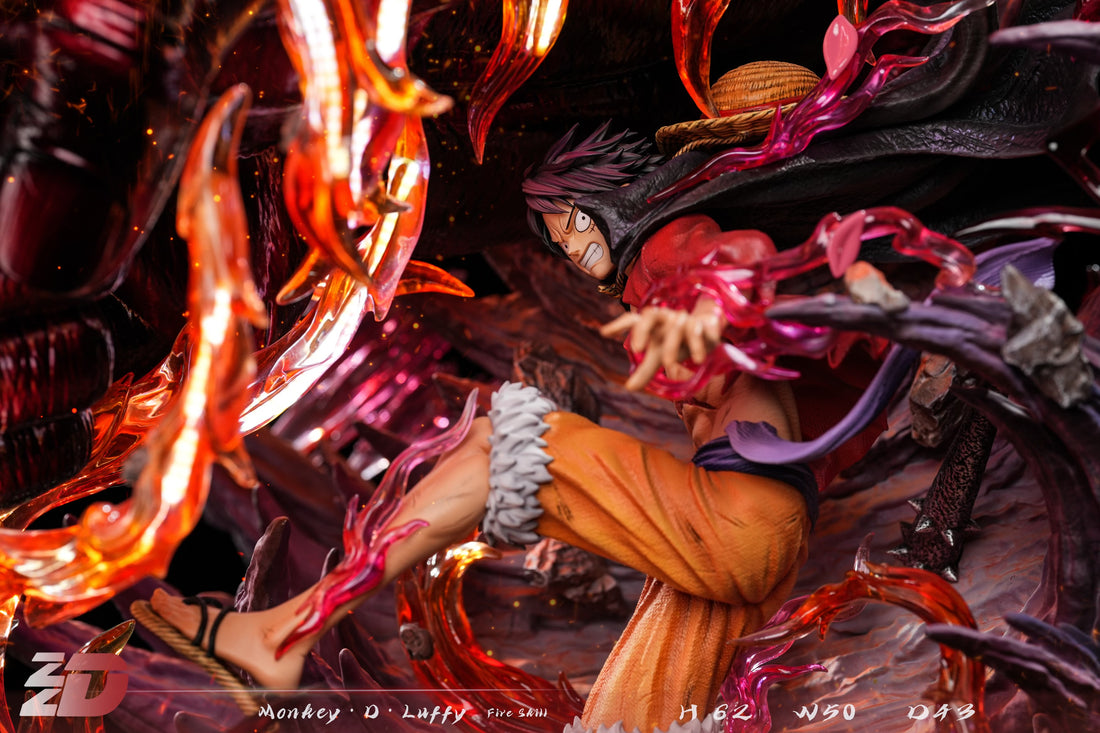 One Piece ZZDD Studio Luffy Fire Skill Resin Statue
