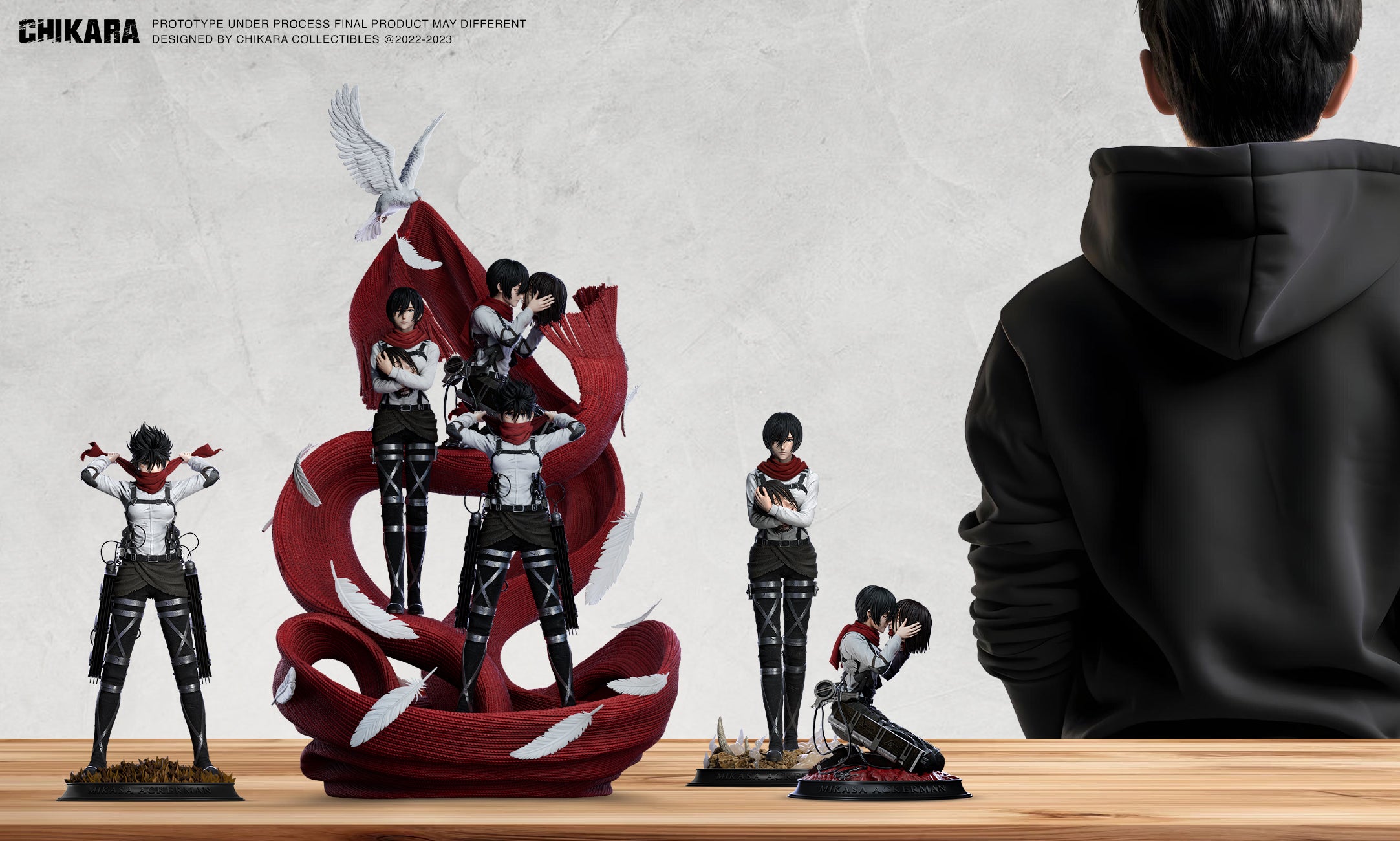 個人装備 mikasa Attack on Titan Chikara Studio Mikasa Ackerman Resin Statue