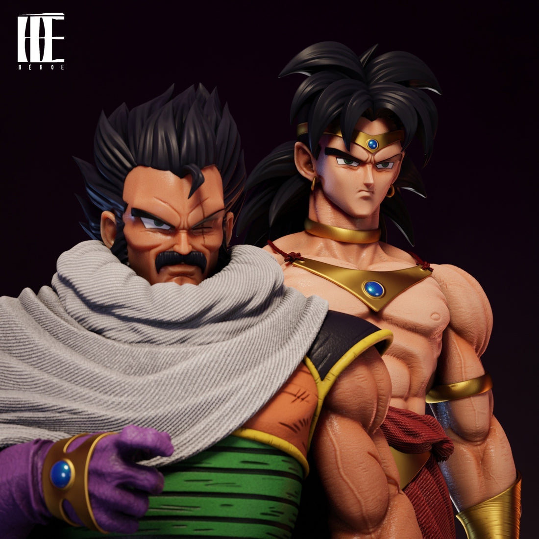 Dragon Ball Heroe Collectibles Broly x Paragus Resin Statue