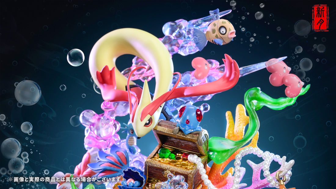 Pokemon Crescent Studio Dragon Palace Treasure Milotic Resin Statue