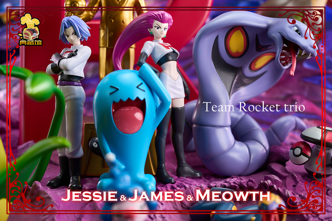 Pokemon Collection Hall Studio Team Rocket Statue Resin Statue