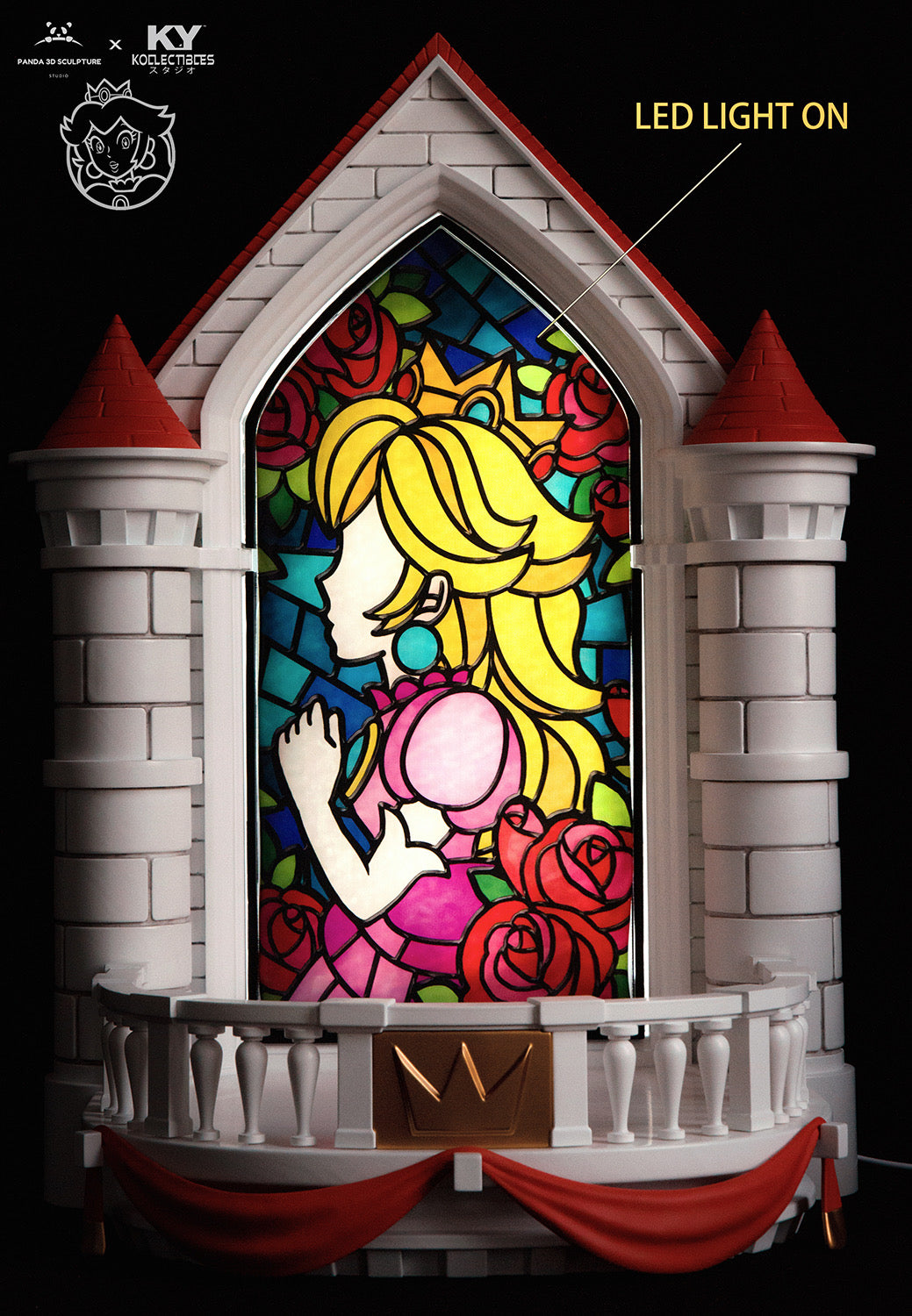 Mario Bros Panda x KY Kollectibles Studio Princess Peach Castle