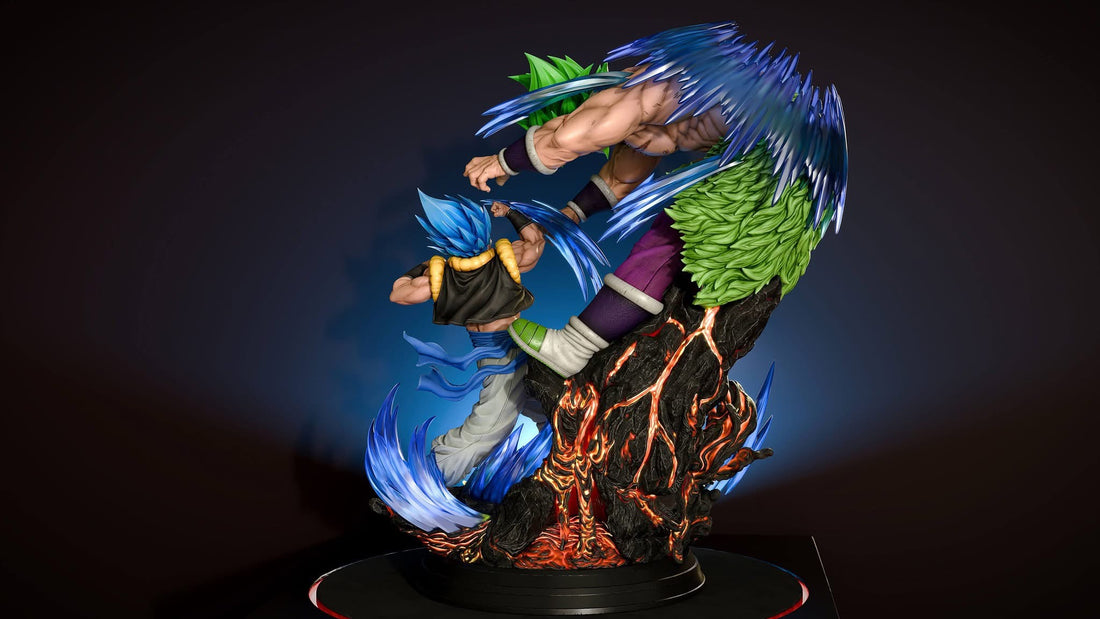 Dragon Ball KD Collectibles Super Saiyan Blue Gogeta VS Broly Resin Statue