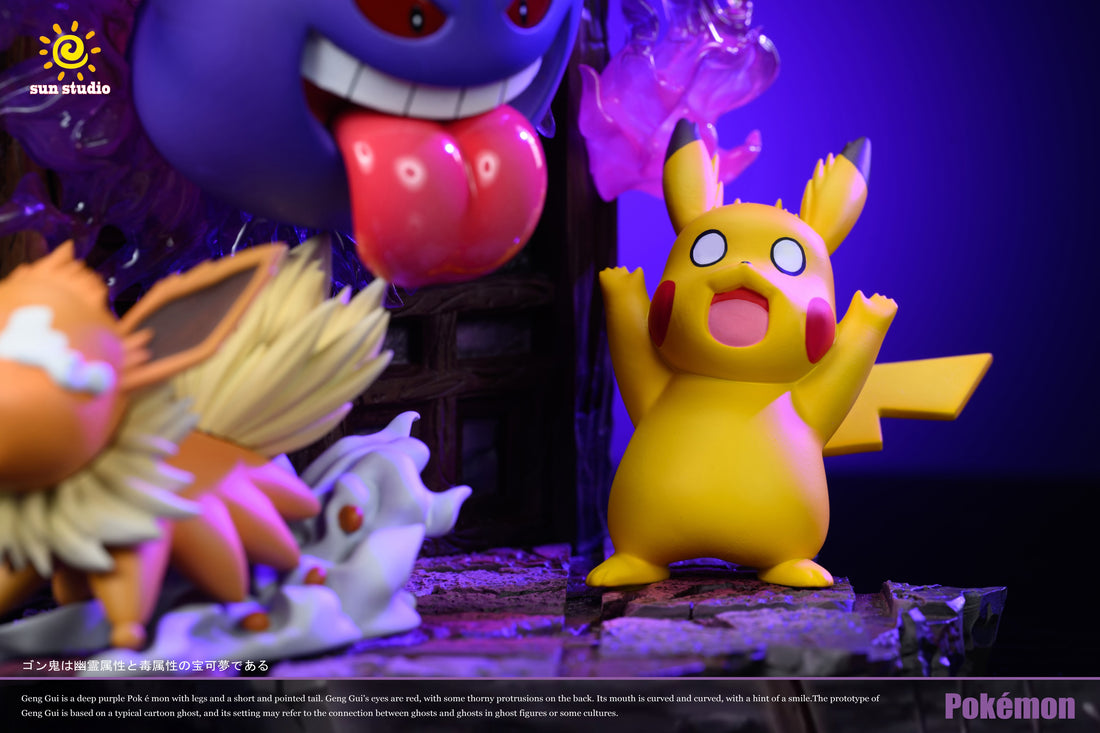 Pokemon Sun Studio Prank Gengar Small Scene x Gengar Wall Hanging Resin Statue