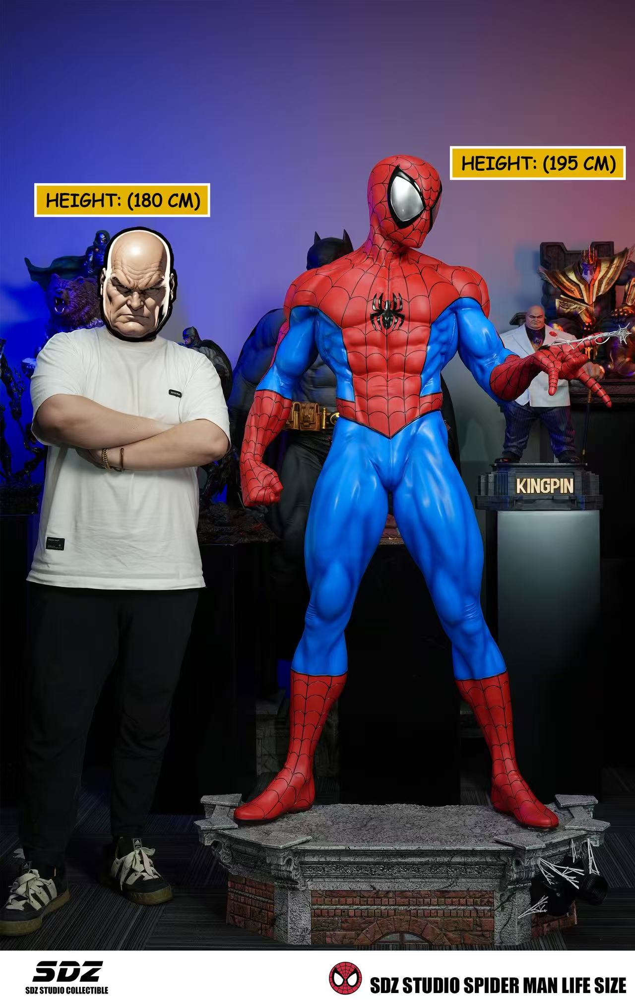 スパイダーマン　ビッグスタチュー スパイダーマン（柱）ビッグ 等身大フィギュア ※ 大型商品のため