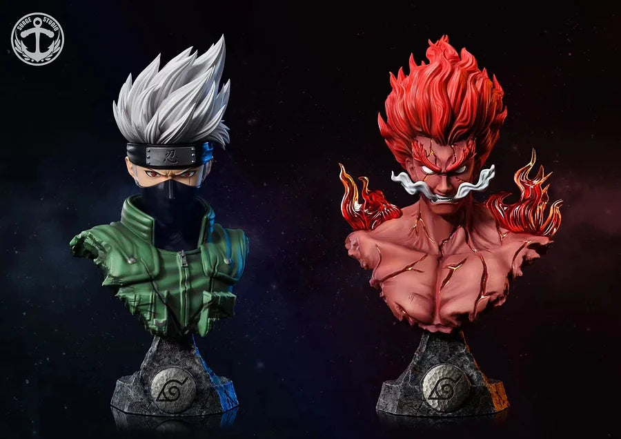 Naruto Surge Studio Hatake Kakashi x Might Guy Bust Resin Statue