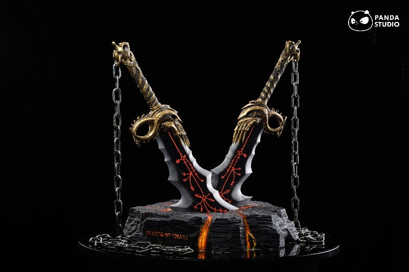 Figurine God Of War – Lames Du Chaos De Kratos Par Panda Studio, Résine De Collection