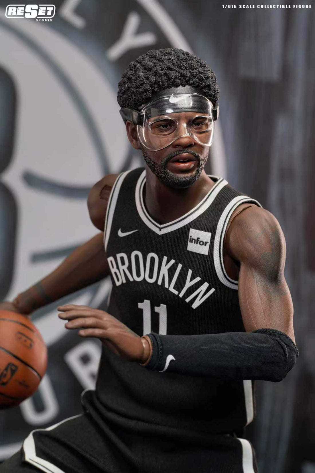 NBA Reset Studio Nets Masked Kyrie Irving Collectible Action Figure