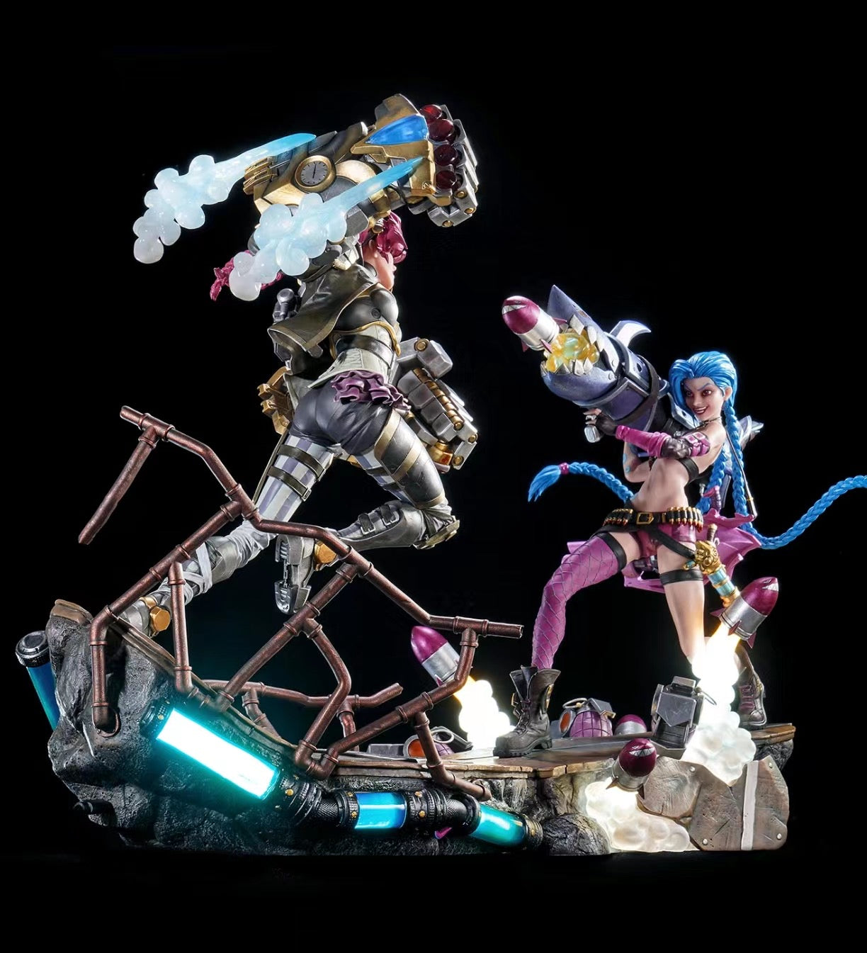 League of Legends Pure Arts Studio Jinx VS Vi Licensed Resin Statue ...