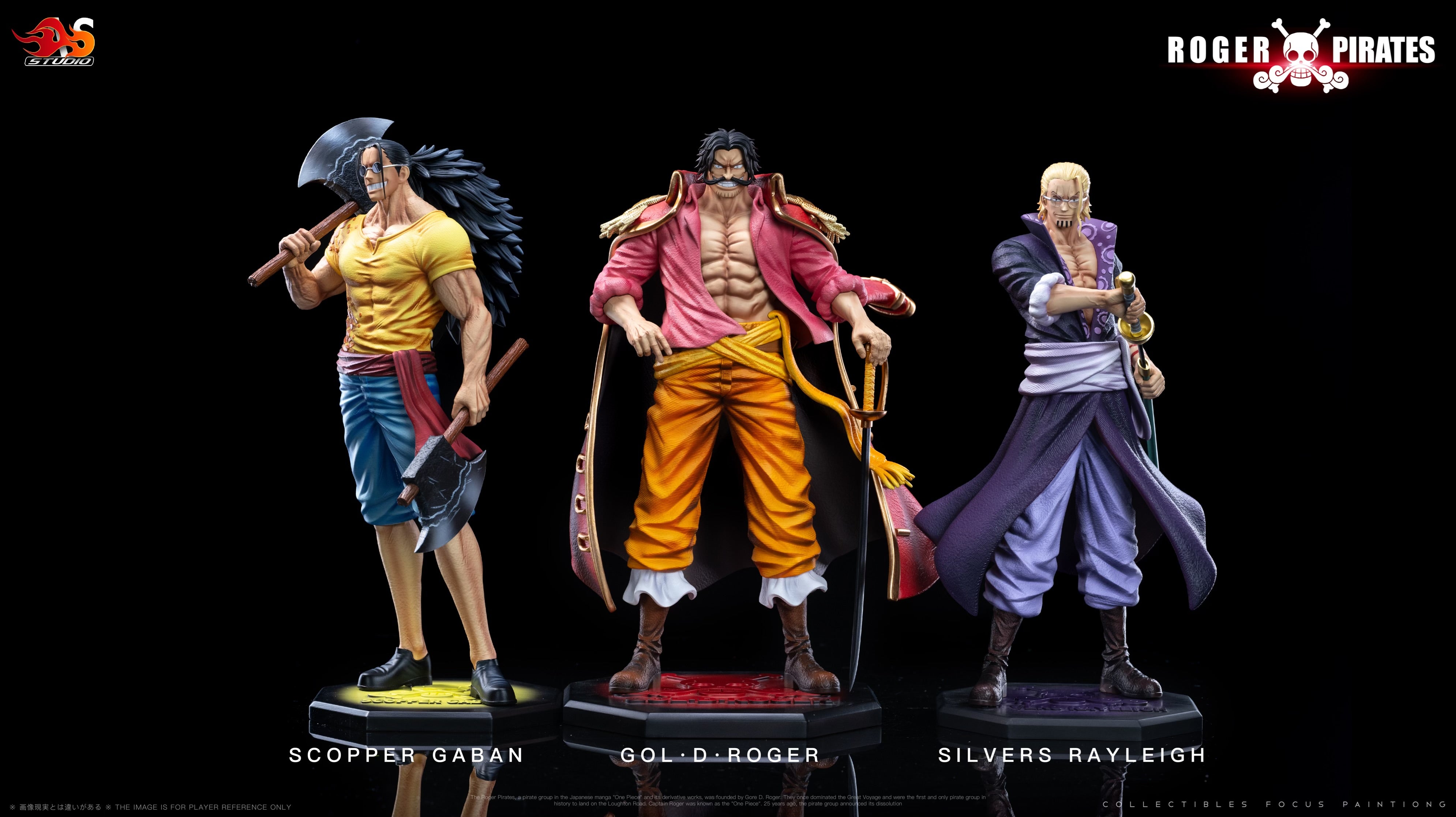 ONE PIECE-G&G-フィギュア One Piece AS Studio Scopper Gaban x Gol D Roger x Silvers Rayleigh