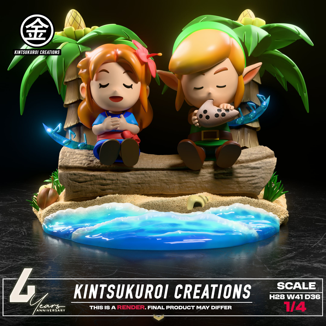 The Legend of Zelda Kintsukuroi Creations Link x Marin Resin Statue
