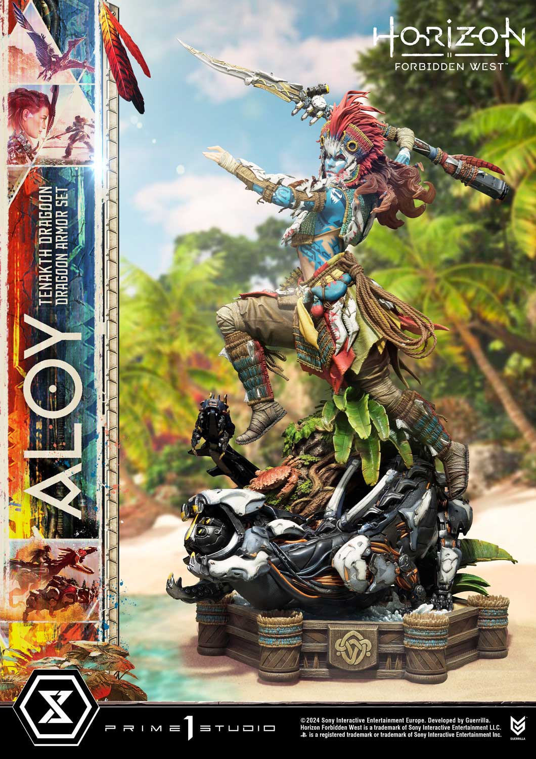 Horizon Forbidden West Prime 1 Studio Aloy Tenakth Dragoon Armor Set Licensed Resin Statue