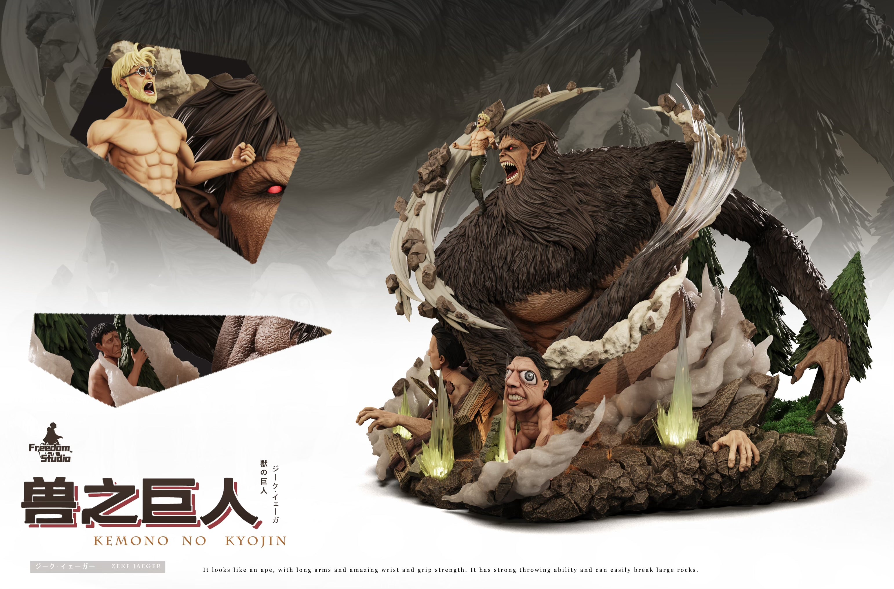 Attack on Titan Freedom Studio Zeke Jaeger x Beast Titan