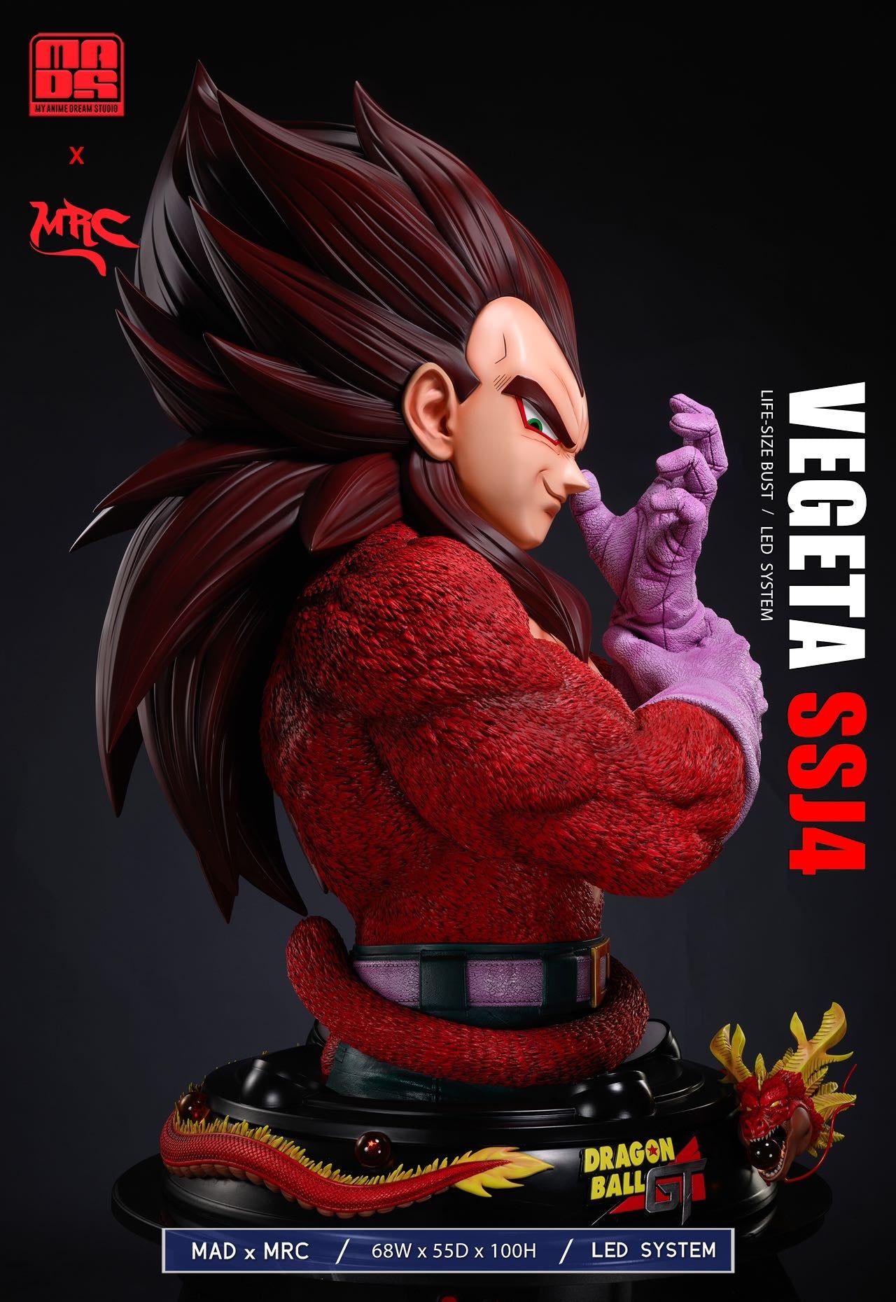 Dragon Ball MAD x MRC Studio Vegeta SSJ4 Bust Resin Statue