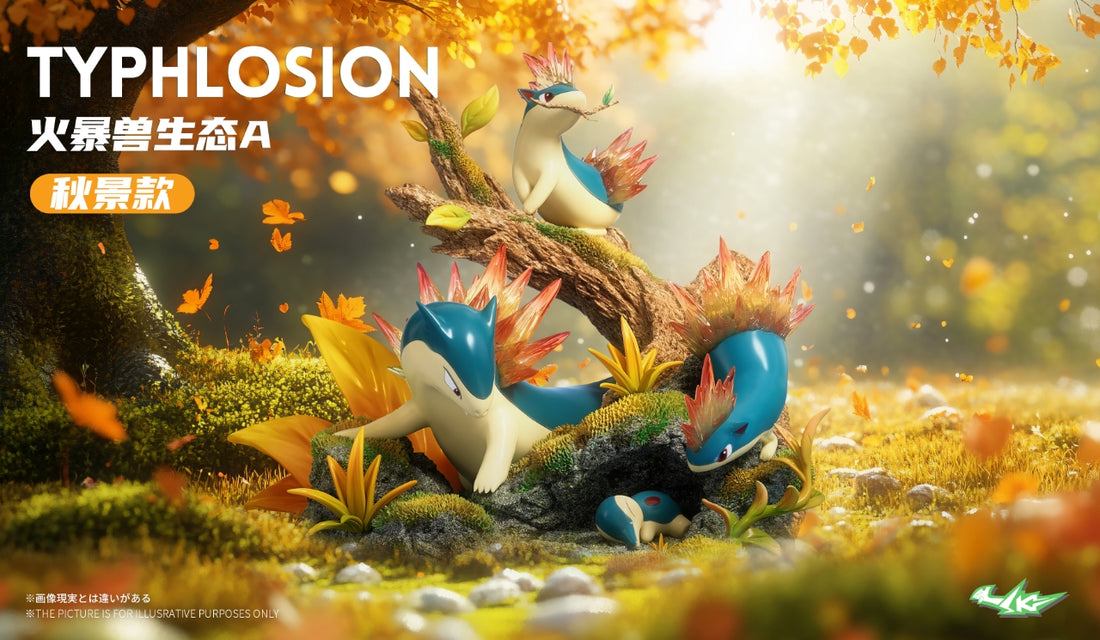 Pokemon SK Studio Typhlosion Evolution Set Resin Statue