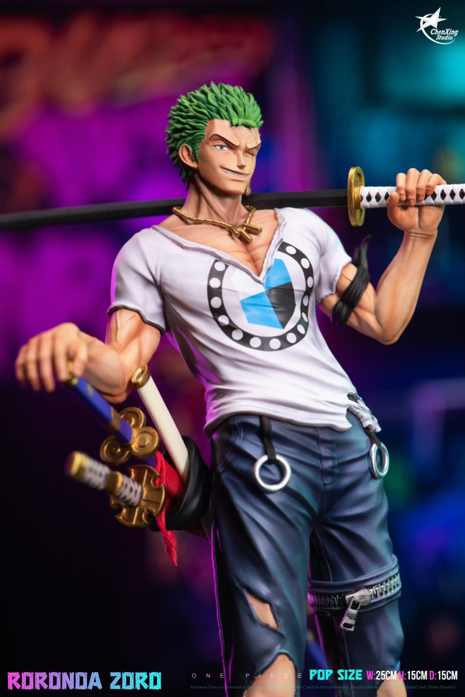 One Piece ChenXing Studio Roronoa Zoro Red Film Resin Statue