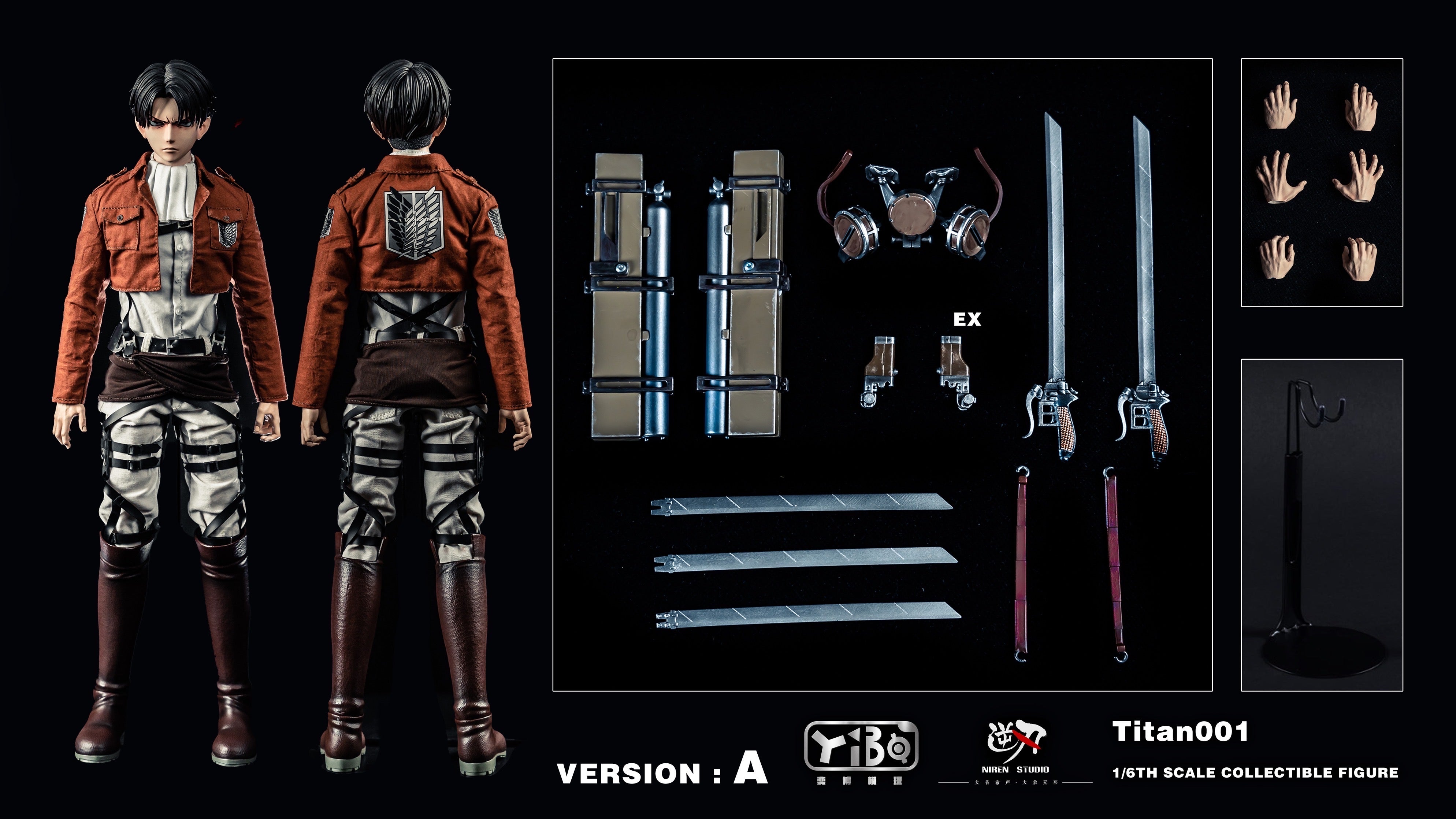 Attack on Titan Niren x Yibo Toys Studio Levi PVC Figure