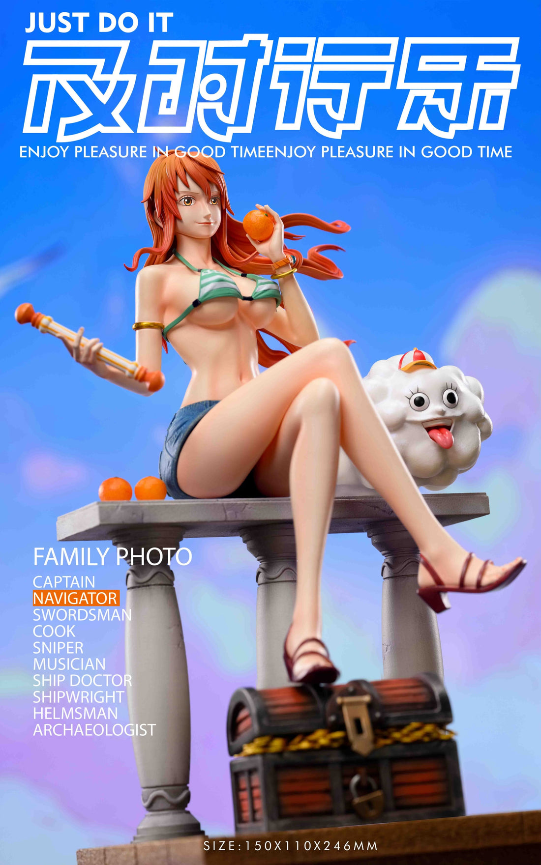 One Piece Just Do It Studio Navigator Nami Straw Hat Group Family Portrait After Two Years Series Resin Statue