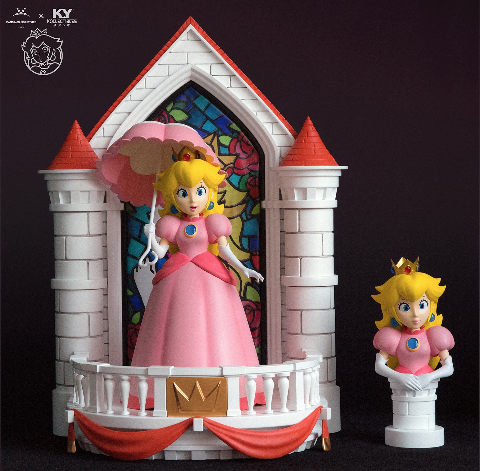 Mario Bros Panda x KY Kollectibles Studio Princess Peach Castle