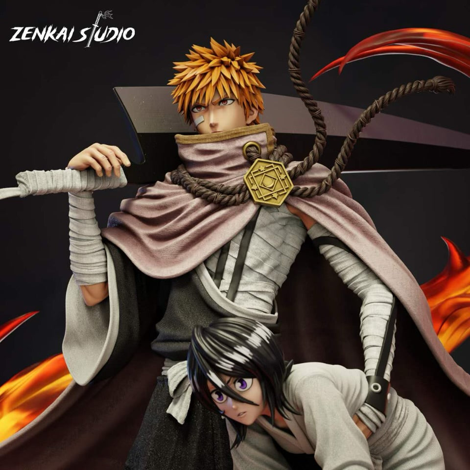 Bleach Zenkai Studio Ichigo x Rukia Resin Statue – ClubHouse Statues