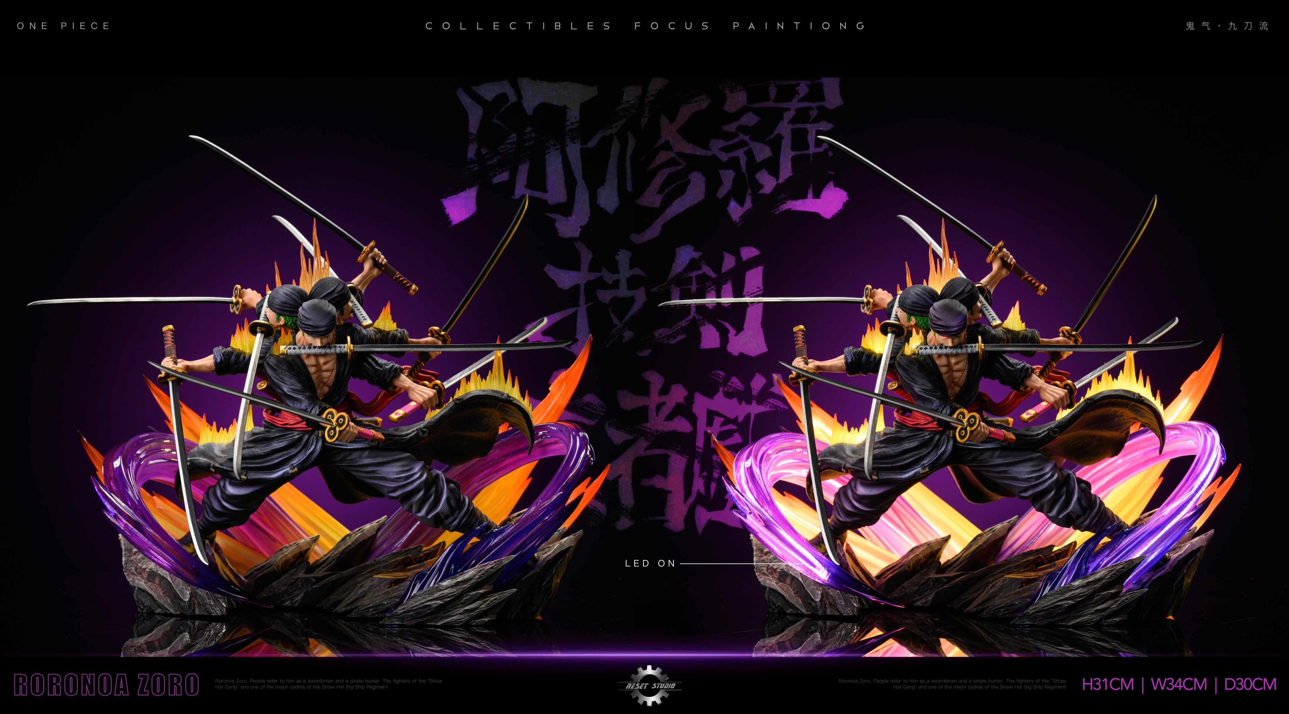 One Piece Reset Studio Roronoa Zoro Ashura – ClubHouse Statues