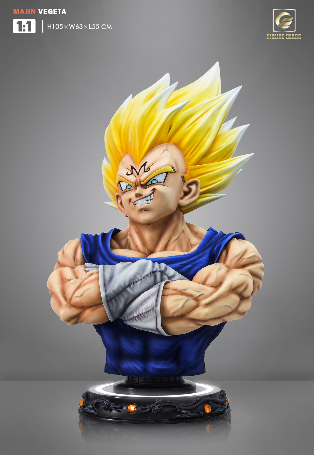 Dragon Ball Figure Class x Oracle Studio Majin Vegeta Life Size Bust Resin Statue