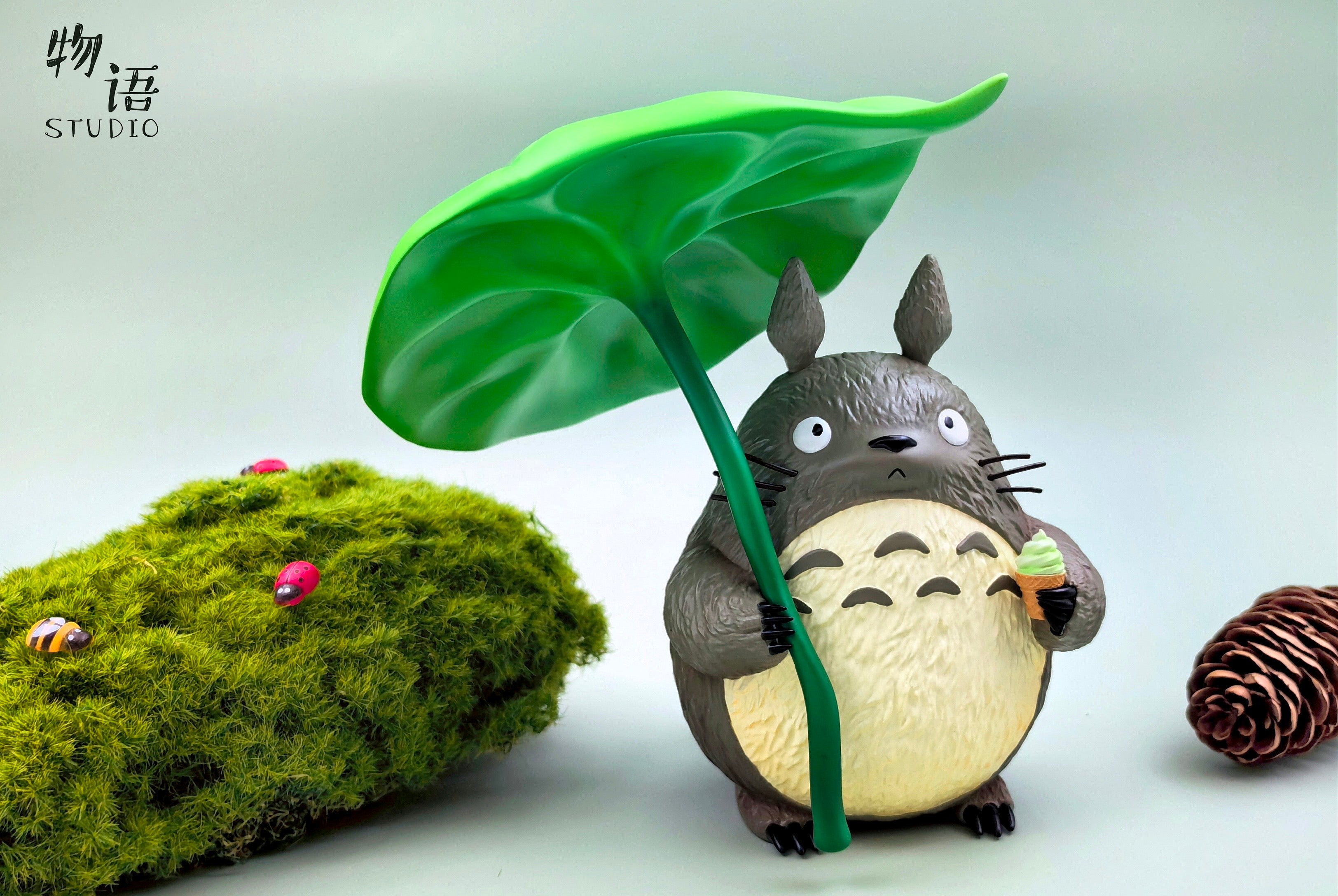 TOTORO 豪華5点セット！ My Neighbor Totoro Wu Yu Studio Lotus leaf Totoro Resin Statue