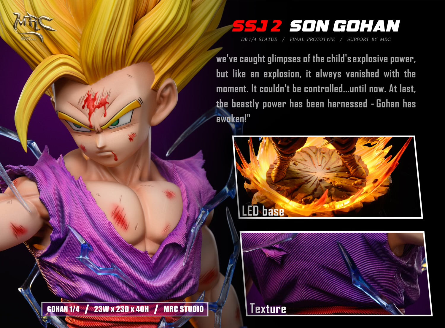 Dragon Ball MRC Studio Son Gohan SSJ2 Resin Statue