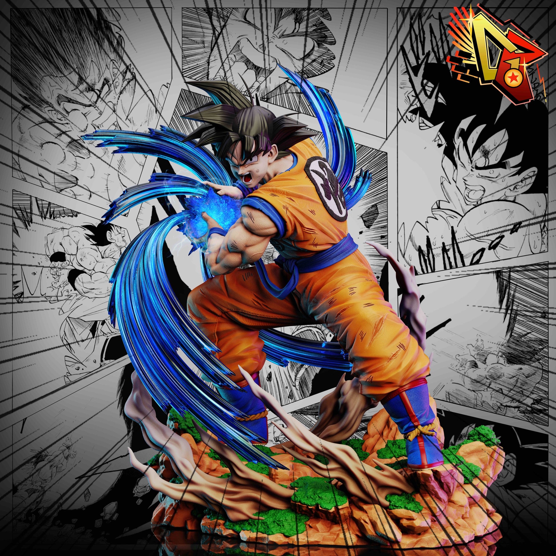 Dragon Ball DOD Studio Goku Kamehameha Resin Statue - Preorder