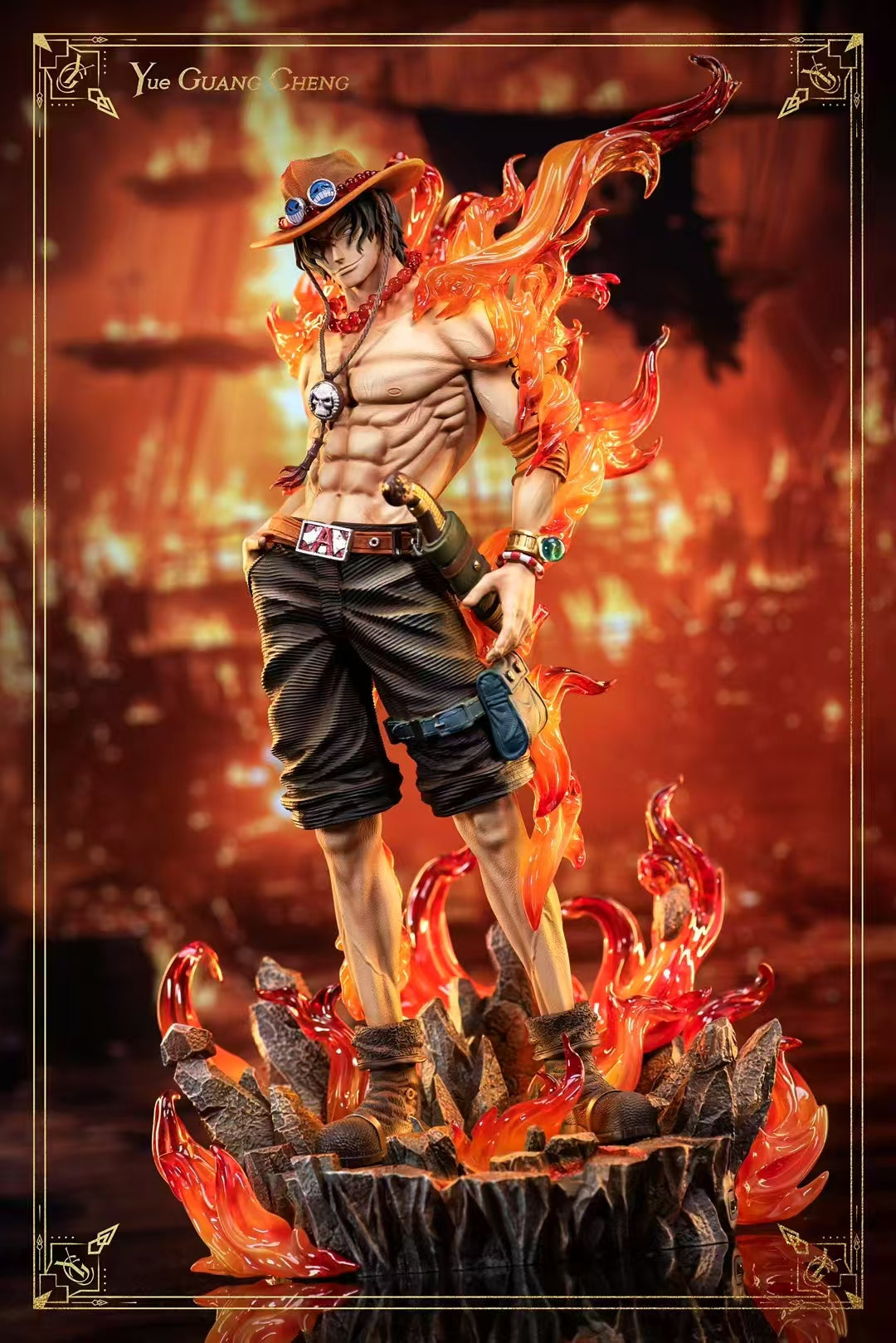 One Piece YGC Studio Portgas D Ace Resin Statue