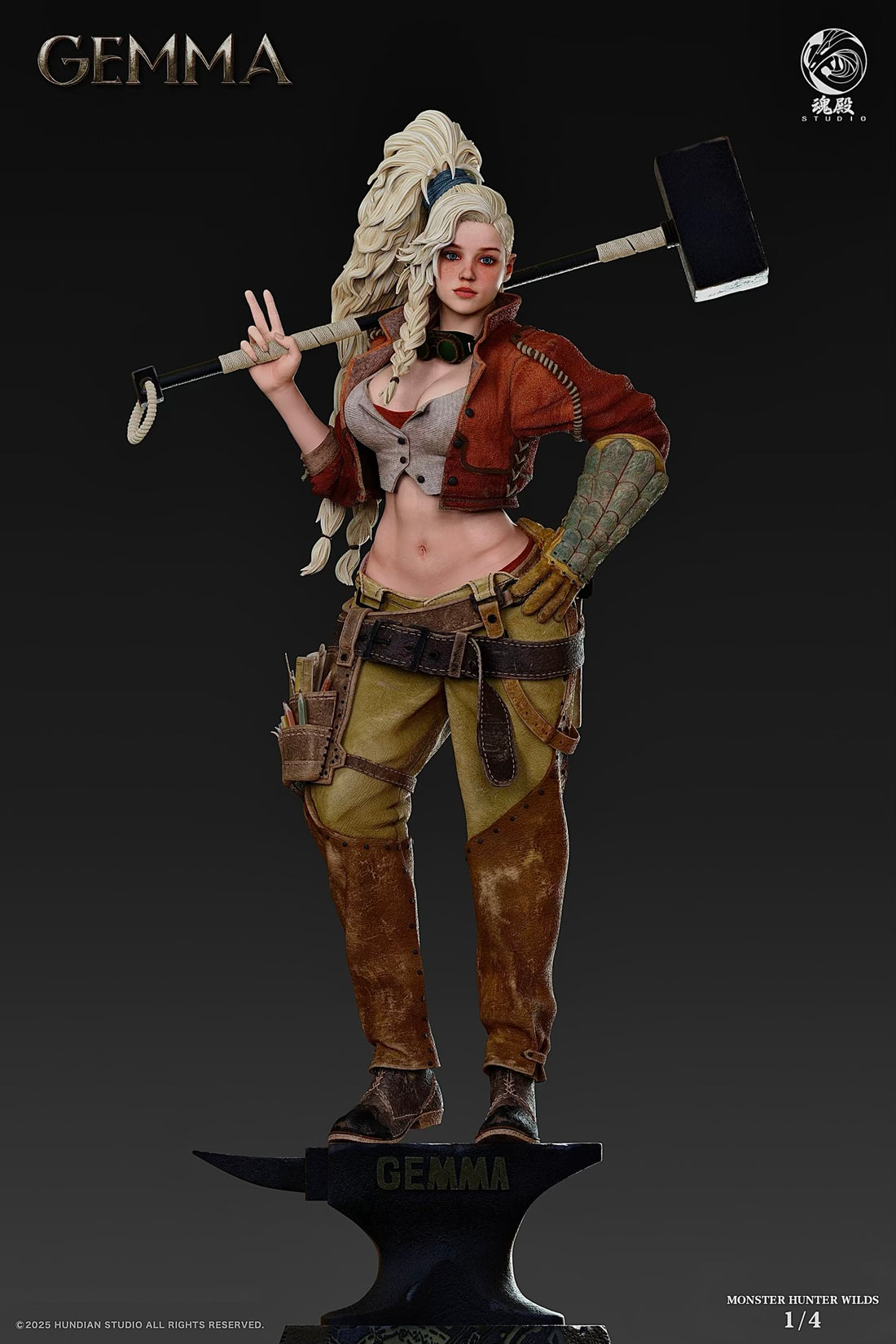 Monster Hunter HunDian Studio Gemma Resin Statue