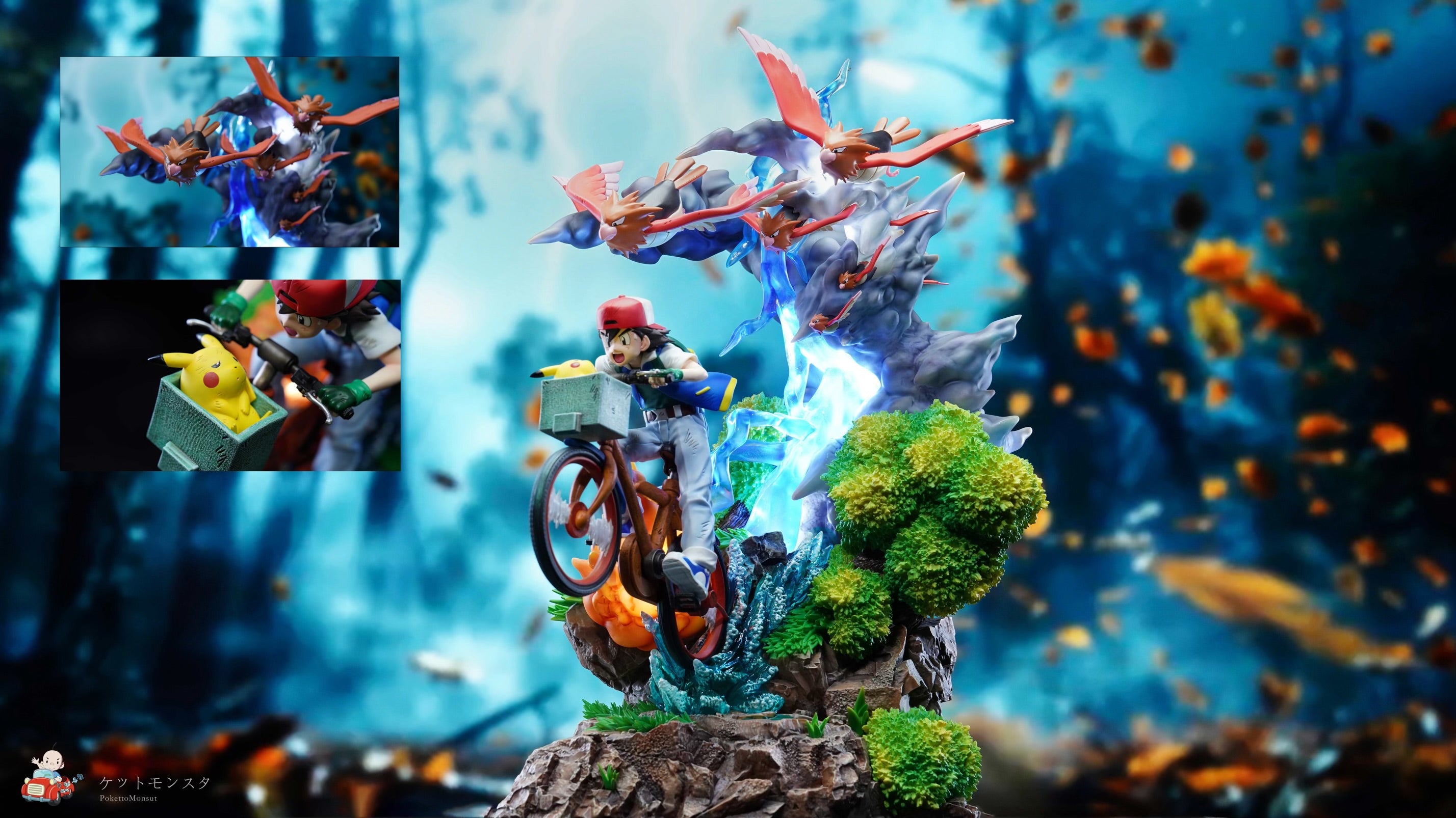 Pokemon AM Studio Cycling Ash Resin Statue – ClubHouse Statues