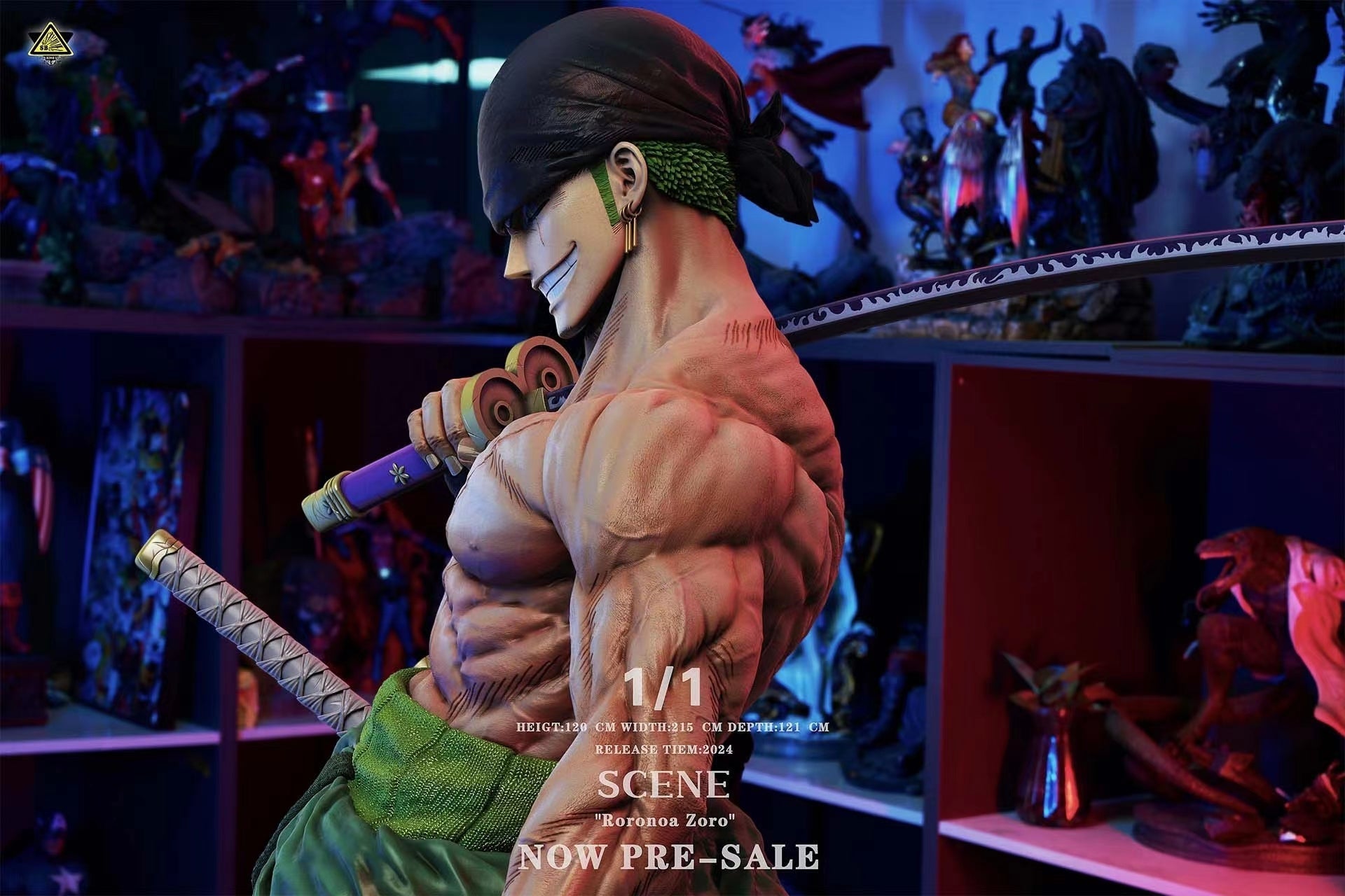 One Piece Super Bomb Studio Roronoa Zoro Life Size Resin Statue
