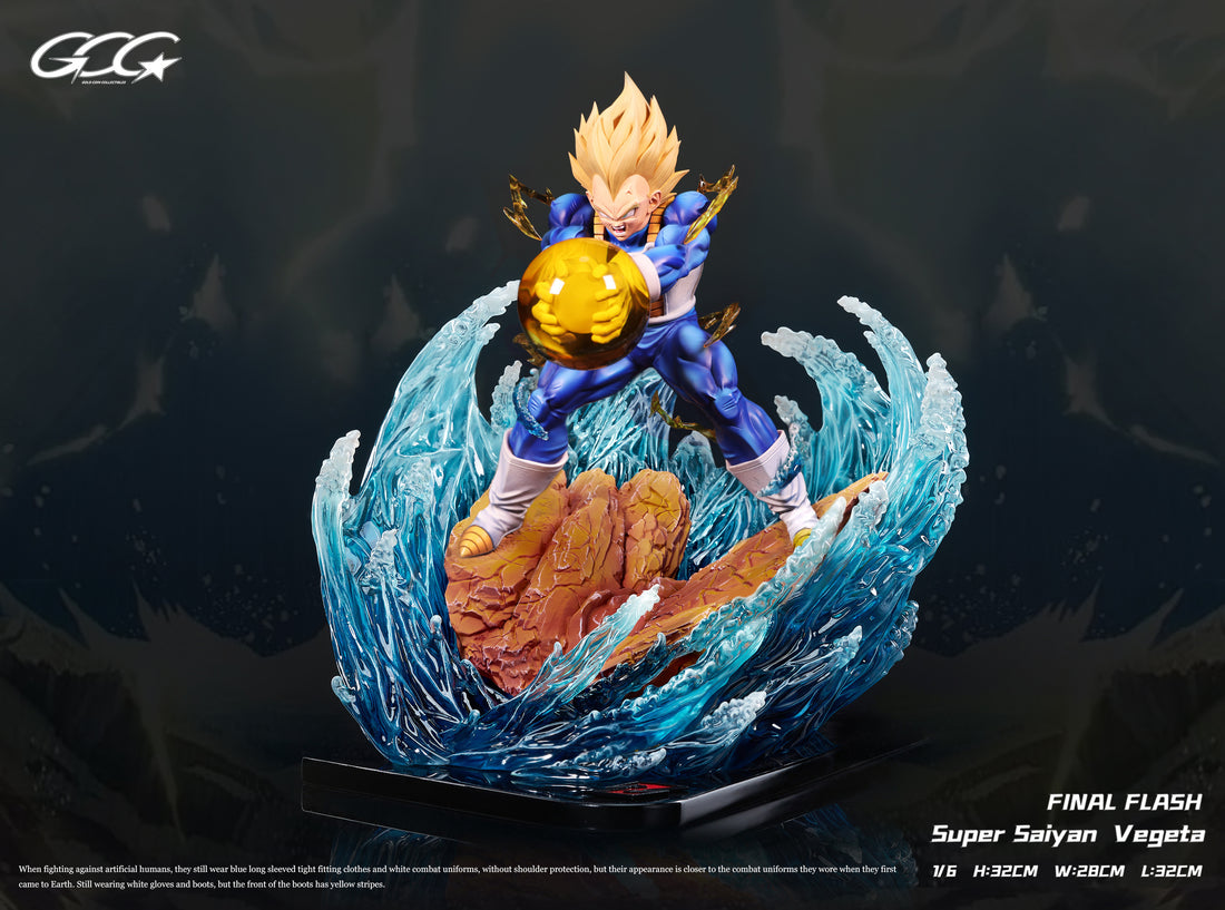 Dragon Ball Gold Coin Collectibles Studio Final Flash Vegeta Resin Statue