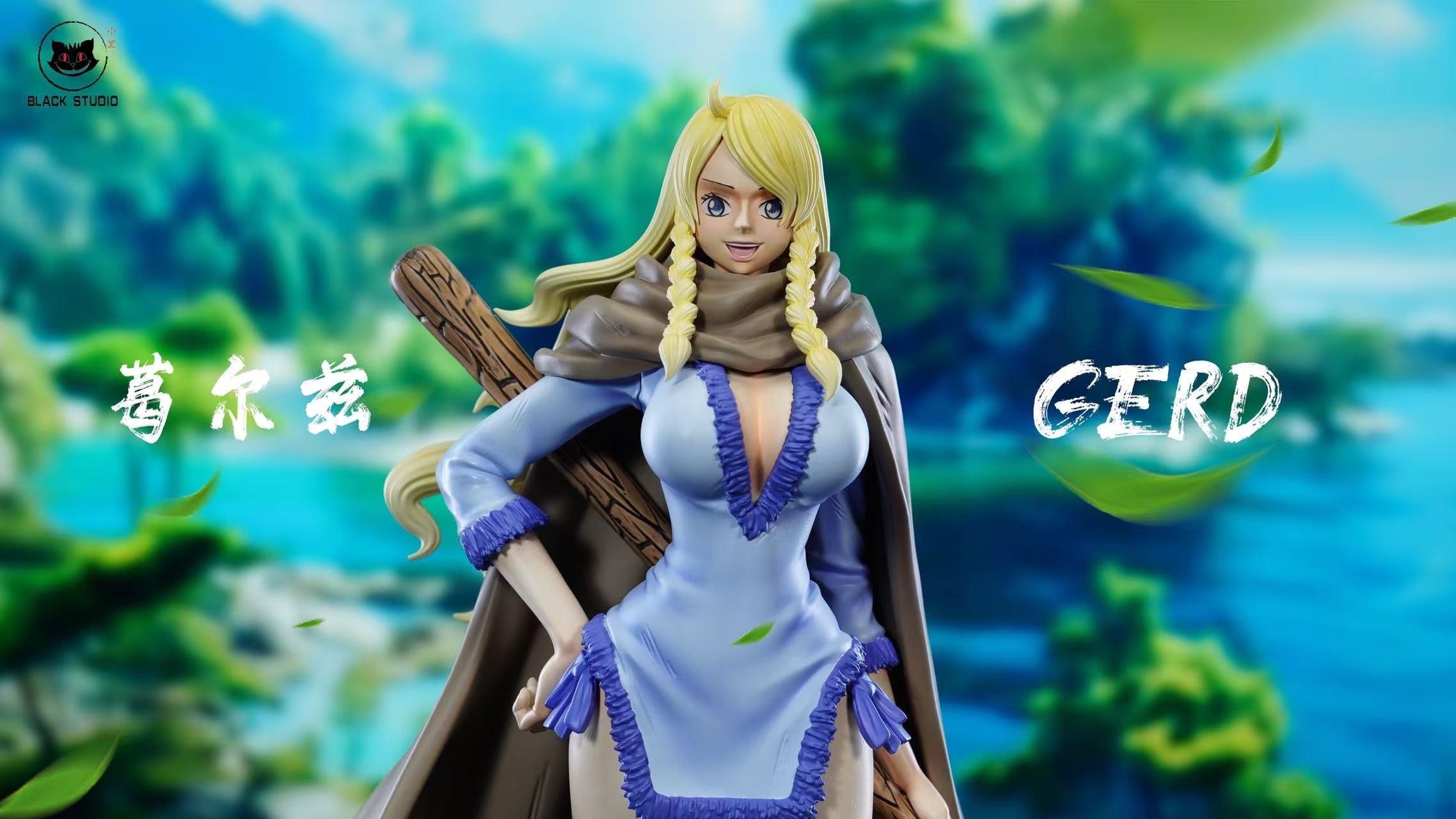 ワンピース THE GIANT NAME 45cm One Piece Black Studio New Giant Warrior Pirates Gerd Resin Statue