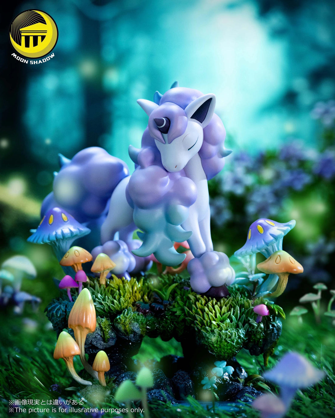Pokemon Moon Shadow Studio Ponyta Galar Resin Statue