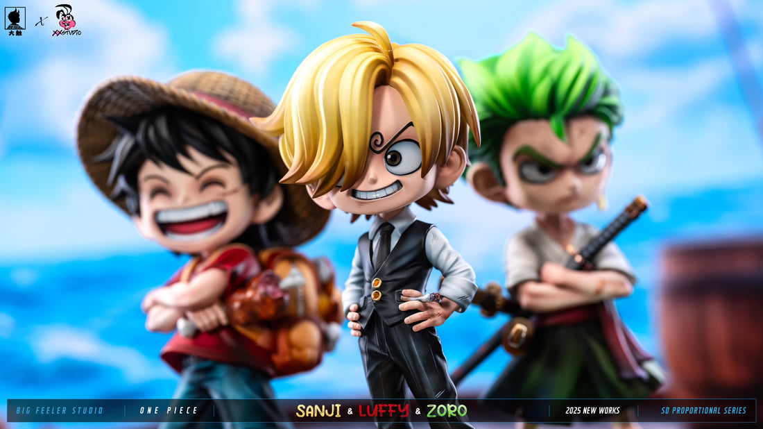 One Piece Big Feeler Studio x XOX Studio The Three Strongest Luffy x Zoro x Sanji Resin Statue