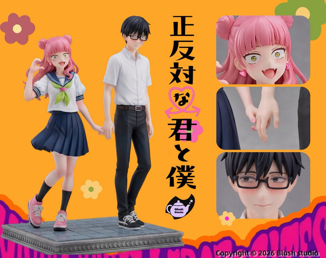You and I Are Polar Opposites Blush Studio Suzuki X Tani Resin Statue