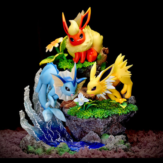 Pokémon DM Studio Eevee Evo Part 1-2-3 Resin Statue - China Stock
