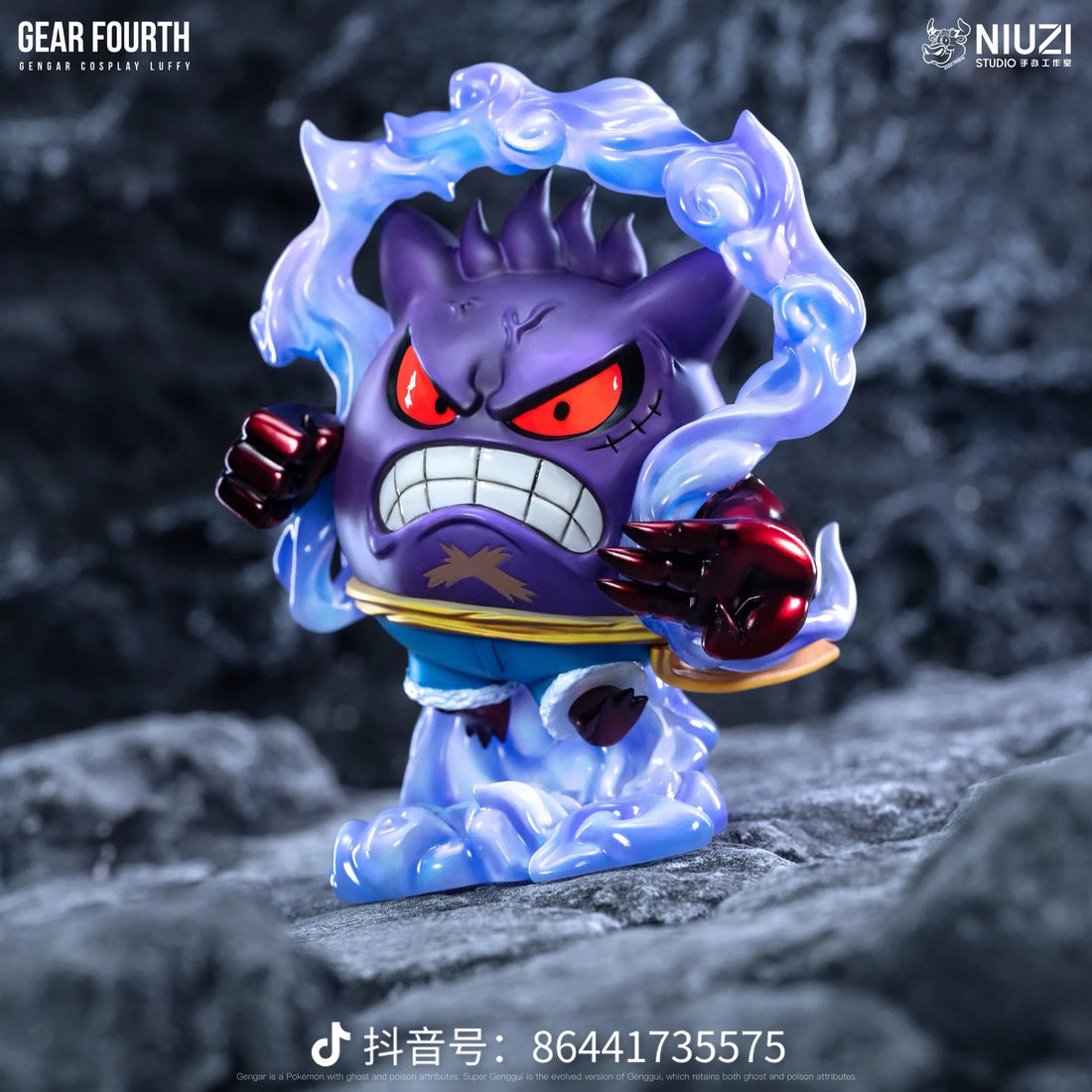 Pokemon NIUZI Studio Gengar Cosplay G4 Luffy Gear 4 Resin Statue