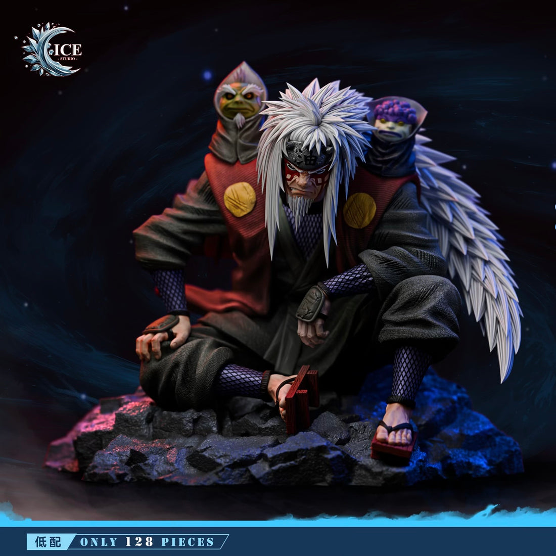 Naruto Ice Studio Jiraiya x Gamaken Resin Statue