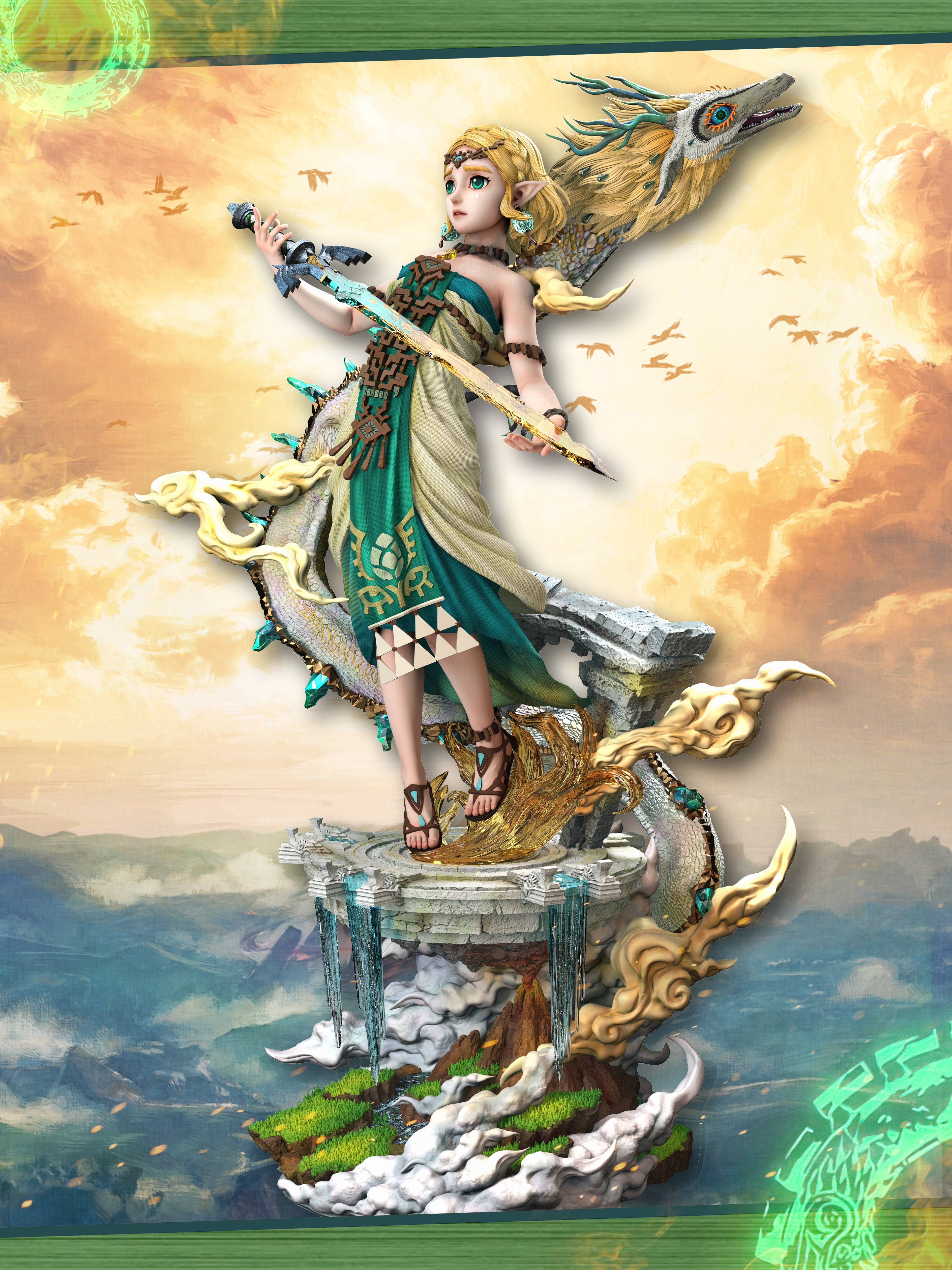 The Legend of Zelda Hero Belief Studio x Hunter Fan Studio Princess Ze ...