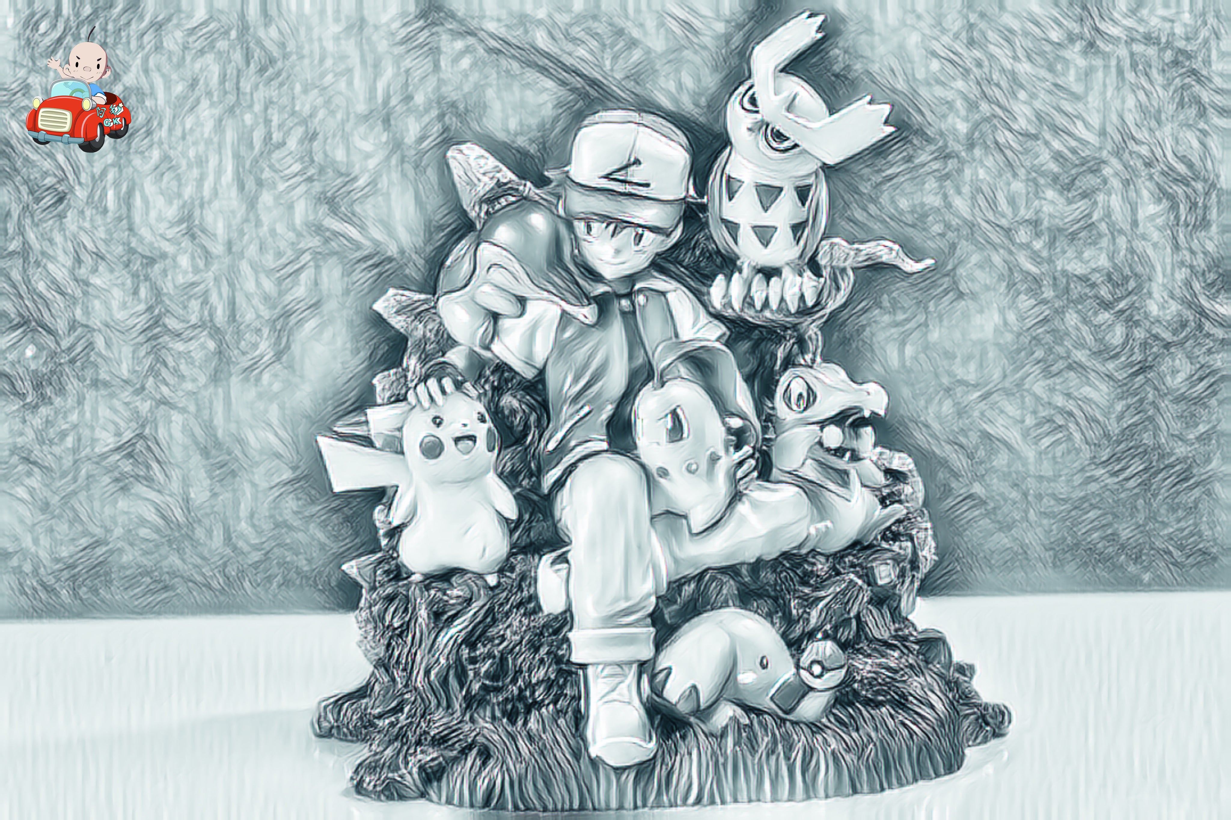 Pokemon AM Studio Ash Ketchum Team 2nd Generation – ClubHouse Statues