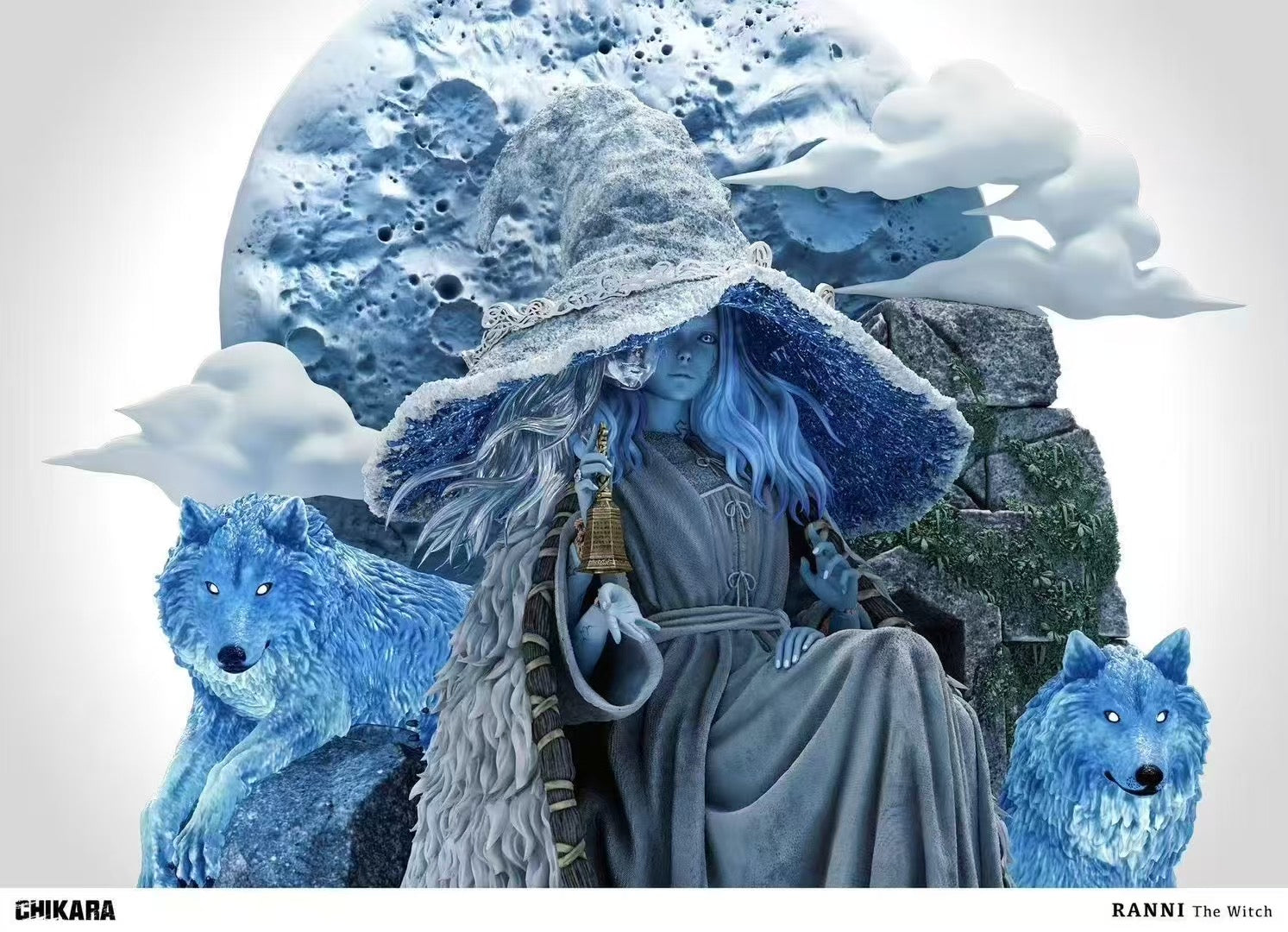 【エルデンリング】SHOWHAND STUDIO RANNI【ラニ】 Lunar Princess Ranni Elden Ring Resin Statue by ShowHand Studios